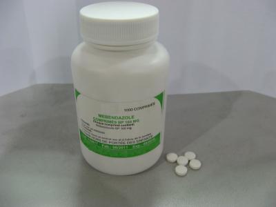 China Mebendazole Tablets 100MG Anthelmintics Medicine 1000's / Bottle for sale