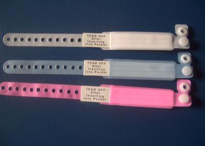 China Disposable Patient PVC ID Identification Bracelet Adult / Child Band for sale