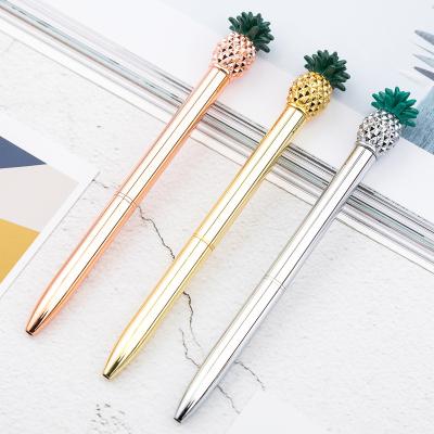 China Hot Metal Pens Ballpoint Pen Rose Gold Blank DIY Logo Custom Crystal BallPen Ballpoint Pen For Promotional Gift Stationerys for sale