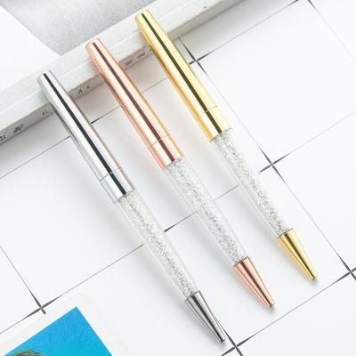 China Hot Metal Pens Ballpoint Pen Rose Gold Blank DIY Logo Custom Crystal BallPen Ballpoint Pen For Promotional Gift Stationerys for sale