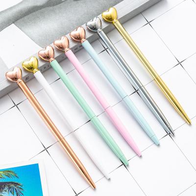 China Hot Metal Pens Ballpoint Pen Rose Gold Blank DIY Logo Custom Crystal BallPen Ballpoint Pen For Promotional Gift Stationerys for sale