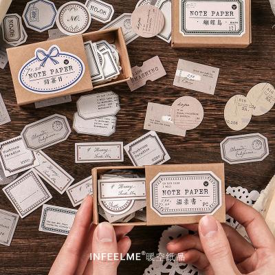 China Mini Diary Paper Scrapbooking Stickers Office School Stationery Memo Pad For Labels 45pcs/pack Self Adhesive Sticky Notes Memo Pads for sale