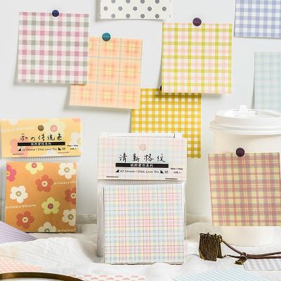 China 60sheets/pack Self Adhesive Memo Pads Sticky Notes and Retro Diary Scrapbooking Stickers Office School Stationery Cute Paper Memo Pad for sale