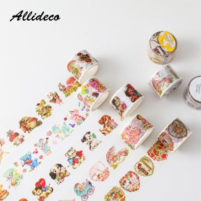 China Waterproof 10 Design 35mm*5m Washi Tapes Japanese Strawberry Animal Cake Decorative Adhesive Scrapbooking DIY Paper Stickers for sale