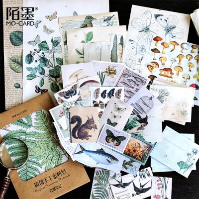 China Vintage Illustra Plant Junk Decorative Japanese Journal Planner Diary Sticker 36Pcs Kawaii Stationery Craft Sticker for sale