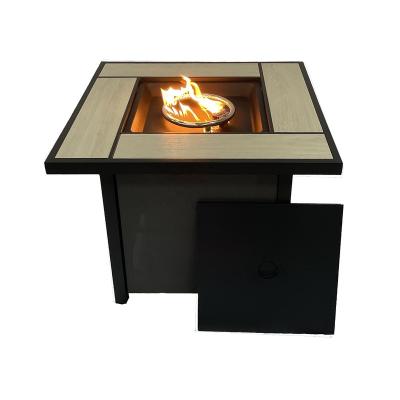 China Stocked Low Price Luxury High Quality Outdoor Gas Fire Pit Square Backyard Gas Fire Pit Table Outside for sale