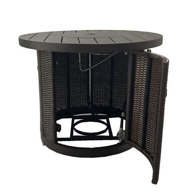 China Stocked High Quality Factory Fire Pit Round Table Modern Backyard Outdoor Gas Fire Pit Table for sale