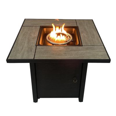 China Stocked Garden Fire Pit Table Modern Metal Fireplace For Outside Backyard Garden Square Fire Pit Table for sale