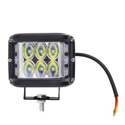 China Aluminum Alloy Automobile LED Work Lamp Three Side Luminescent Flash Lamp 60W Off-Road Refurbished Vehicle Spotlight for sale