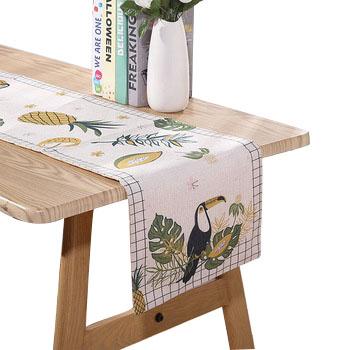 China Wholesale Digital Stripe Printed To Thicken Custom Canvas Fabric Table Runner For Home And Hotel Use for sale