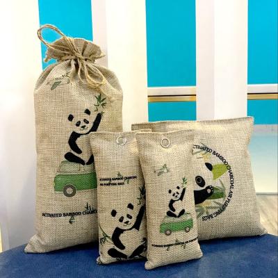 China Hot Selling Cartoon Bag Sustainable Cute Bamboo Bamboo Charcoal Panda Air Purified Deodorant for sale