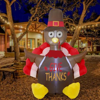 China Holiday Decoratoion Decorations Outdoor Inflatable Inflatable Turkey Glowing Inflatable Thanksgiving Decorations for sale