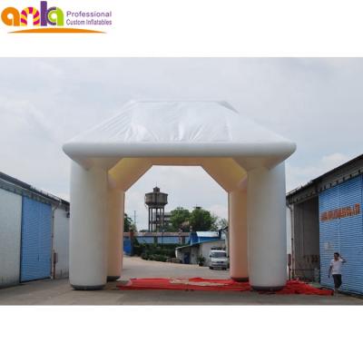 China Promotion Activity Promotion Facet Tent Inflatable Arch Car Wash White Inflatable Tent For Sale for sale