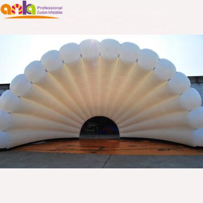 China Advertising Hot Selling Shell Tent / Shaped Inflatable Acoustic Shell Advertising Inflatable Demonstration Tent for sale