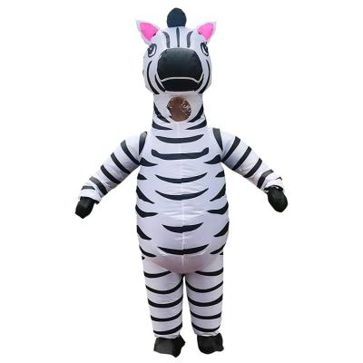 China Eco-freiendly Inflatable Zebra Costume Suit Christmas Costume For Adult for sale