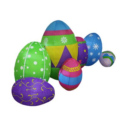 China High Quality Colorful Seven Inflatable Decoration Egg Holiday Decoratoion Yard Blow Up Party Easter for sale