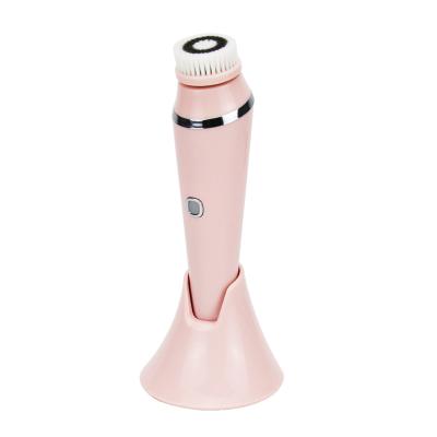 China Acne Treatment SiBeauty 4 Brush Heads Private Label Rechargeable 2 Modes Rotating Electric Face Sweep Facial Cleansing Brush for sale