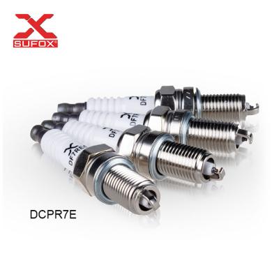 China YR7DC IXU22 DCPR7E Sufox X Logo Spark Plug Ceramic Platinum/Mark For Buick Chevrolet Cars for sale