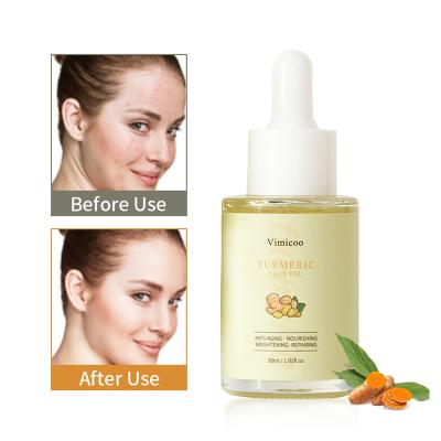 China Private Label Skin Care Revitalizer Hydrating Turmeric Face Turmeric Essential Organic Herbal Facial Serum Anti Aging Essential Oil for sale