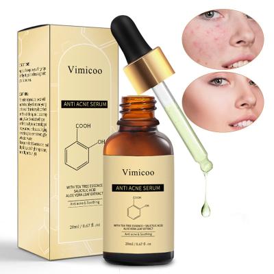 China Moisturizer Private Label Natural Organic Herbal Skin Care Repairing Salicylic Acid Tea Tree Essence Treatment Face Acne Remover Serum Anti for sale