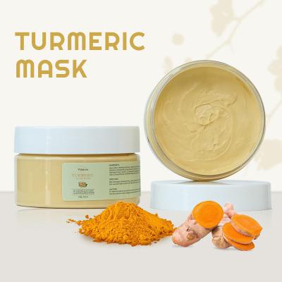 China Organic Herbal Skin Care Vegan Beauty Private Label Moisturizer Anti-inflammatory Turmeric Mud Exfoliating Clay Tumeric Facial Mask for sale