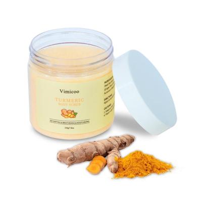 China Exfoliator Private Label Beauty Vegan Natural Organic Skin Care Bodyscrub Face Exfoliating Body Salt Turmeric Scrub for sale