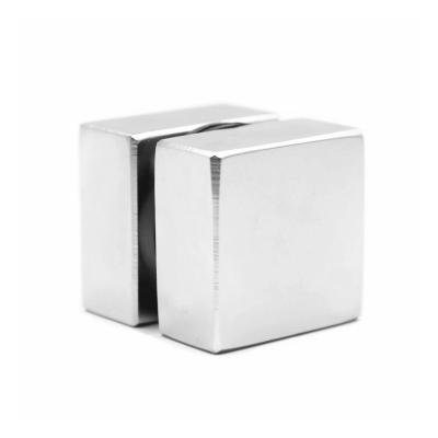 China NdFeb Permanent Corrosion Free In Place Magnet N35 N42 N52 N55 Cube Flat Bar Rectangular Block Magnet for sale