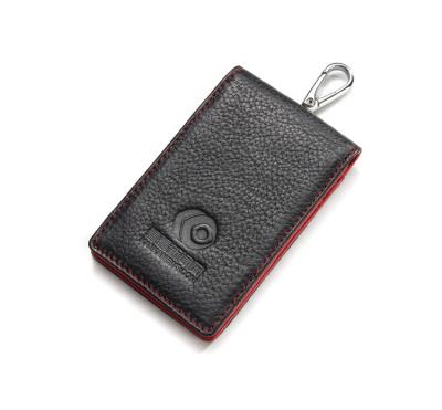 China Factory Wholesale Custom Black Leather Work Card Eco-friendly Lanyard Work Card Holder for sale