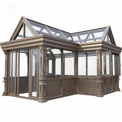 China Modern Foshanguangye Prefab Aluminum Glass Sunroom Outdoor Aluminum House Commercial Sunroom Sunroom for sale