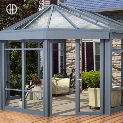 China Foshanguangye Guangzhou Modern Manufacturer Aluminum Solarium Glass Sunroom Modern Glass Houses Free Standing Room Solarium Sunrooms for sale