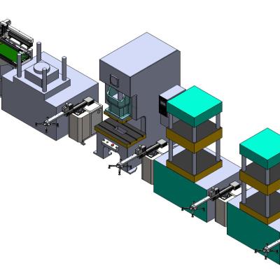 China Produce Food Cans Food Cans Production Line Automatic Hydraulic Deep Drawing Metal Sheet Processing Line for sale