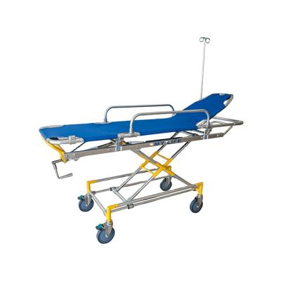 China Rescue Rescue Good Quality Aluminum Alloy Emergency Trolley Stretcher Folding Hospital Trolley Medical Beds for sale