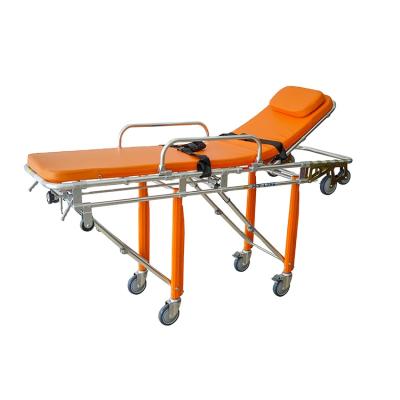 China Emergency Rescue Price Ambulance Aluminum Stretcher Transport Stretcher Folding Medical Stretcher Trolley for sale