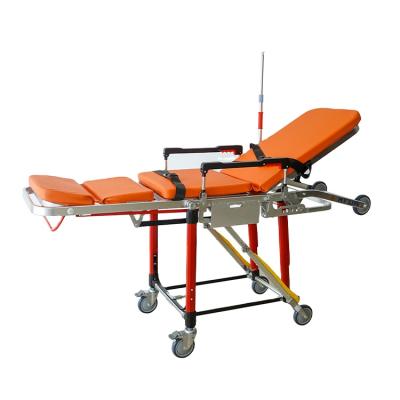 China Aluminum Rescue Rescue Stretcher Hospital Ambulance Stretcher Trolley Wheelchair Stretcher for sale