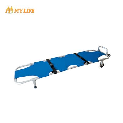 China Durable Portable Emergency Rescue Rescue Equipment Aluminum Alloy Folding Stretcher for sale