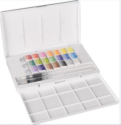 China 2022 New Watercolor 36/48colors Professional Watercolor Paint Set Mix Solid Watercolors Pass ASTM Test 18X8.5X2.4CM for sale