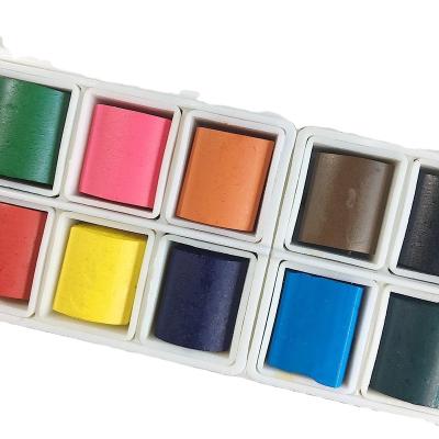 China Factory Wholesale Non-Toxic Solid 18 Colors Watercolor Paint Set With Brush Pen for sale