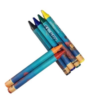 China 6 Colors Smooth High Quality Cheap Non-Toxic Wax Crayons Drawing Crayons Pencil Set In Color Box For Kids for sale