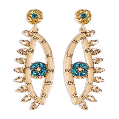 China BOHEMIA s925 jewelry silver devil's eye earrings fashion all-match style hanging women's earrings for sale