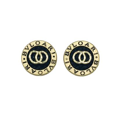 China FASHIONABLE round gold plated letters cut out cc earrings in kind is cc fashion jewelry personality 925 silver needle earrings not OO retro for sale