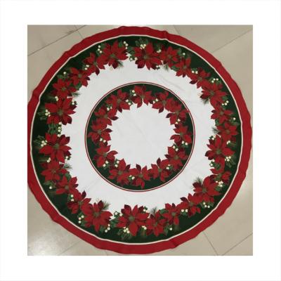 China Waterproof Bestselling flower christmas tablecloth christmas and chairs tablecloths for sale