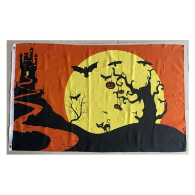 China Strong Color Fastness Hot selling item Halloween Bat flag pole flags with logo custom print beach flag for sale