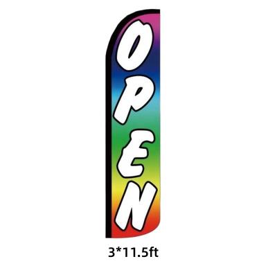 China Outdoor Advertising Display Bestselling Customization  open beach flag Guiding Advertising Banner outdoor banner beach advertisement flag for sale