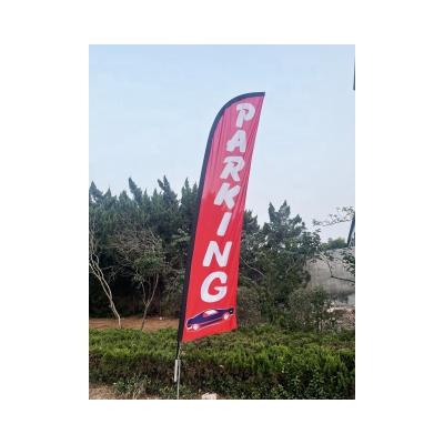 China Outdoor Advertising Display Bestselling Customization Parking Flag windproof feather beach custom feather beach flags poles for sale