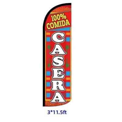 China Beautiful Colorful 100%comida casera flag pole banners custom advertising beach flags for sale