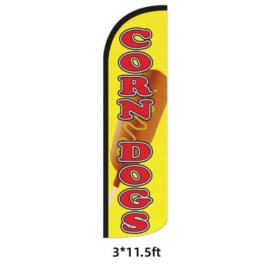 China Strong Color Fastness Bestselling Customization corn dogs beach flag banner printing wall hanging custom flag banner Advertising Banner for sale