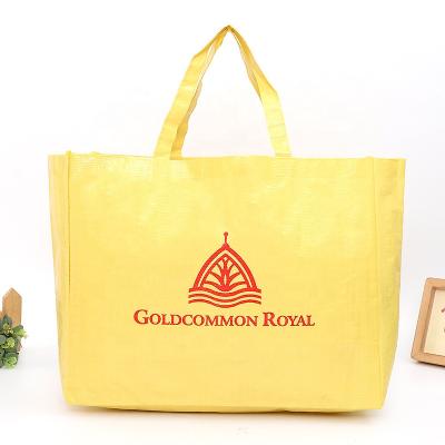 China Customized Printing Reusable Shopping Laminated PP Woven Bag Eco - Friendly Extra Large Tote Bag Eco - Friendly for sale