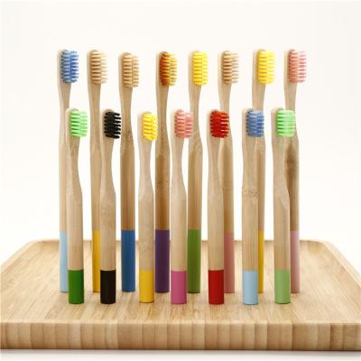 China Wholesale Disposable Hot Selling Real Charcoal Round Handle Eco-Friendly Biodegradable Natural Organic Bamboo Toothbrush Bristle For Adult for sale