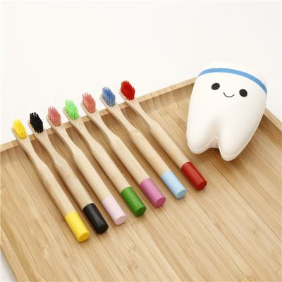 China OEM Disposable Eco - Friendly Bamboo Toothbrush With Holder for sale