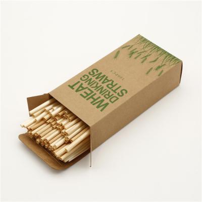 China Disposable Eco-Friendly Natural Biodegradable Rye Wheat Hay Drinking Straw for sale